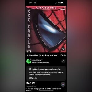 Spider-Man PlayStation 2 Game Cover - Red & Blue